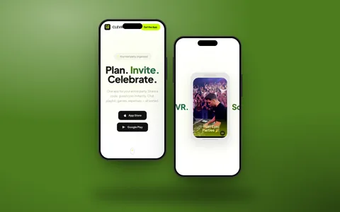 CLEVR (von uns entwickelt): Website auf zwei Handys